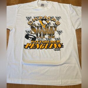 Vintage Trench USA Pittsburgh Penguins Tshirt 1992 Champs Single Stitch Adult XL